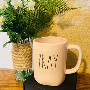 Rae Dunn Mug -PRAY- light pink NEW